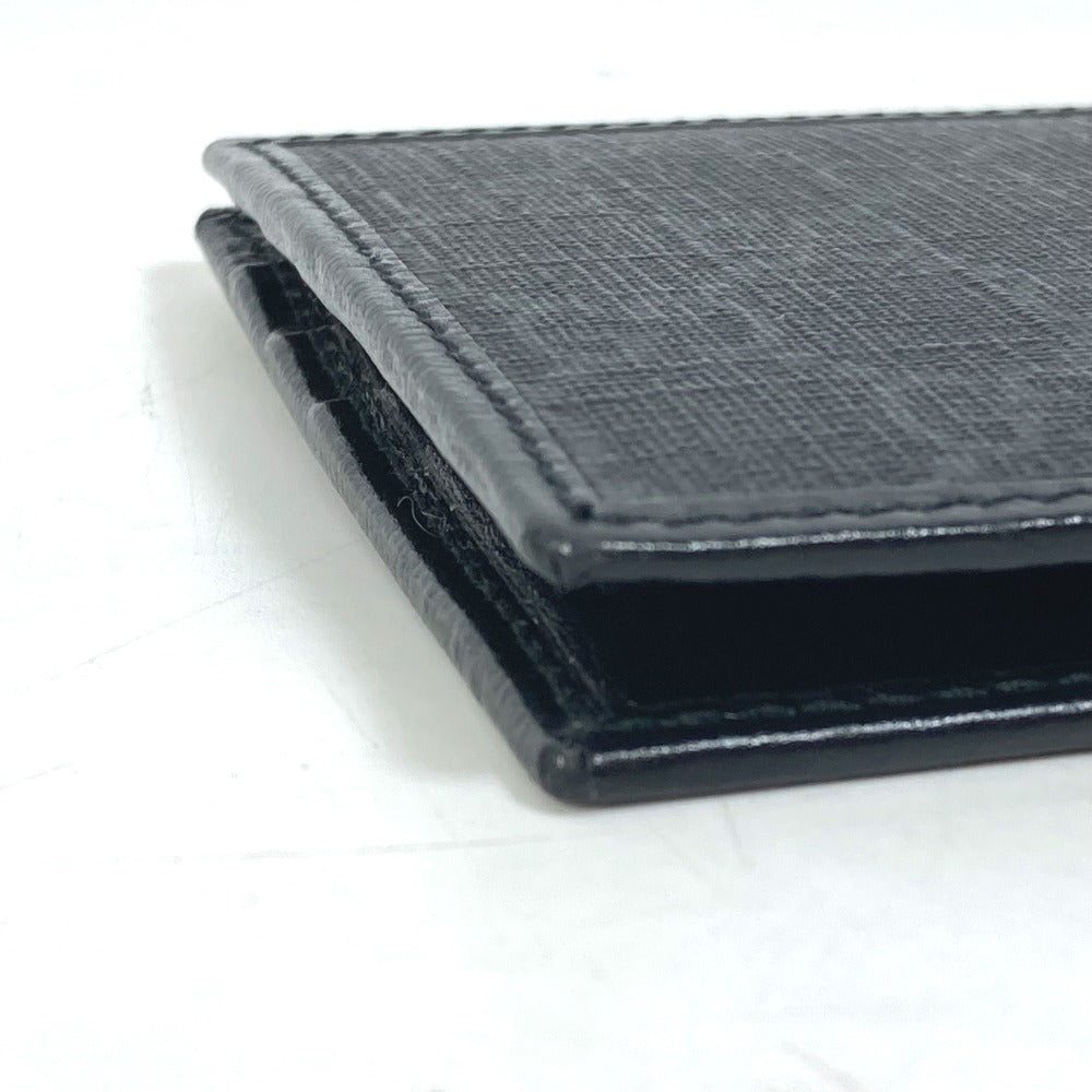 GUCCI Folded wallet 700686 GG Supreme Canvas black GG money clip Interlocking G Card Case Wallet mens Used