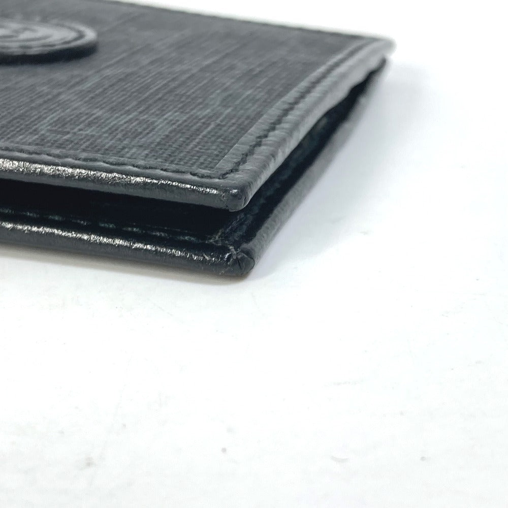 GUCCI Folded wallet 700686 GG Supreme Canvas black GG money clip Interlocking G Card Case Wallet mens Used