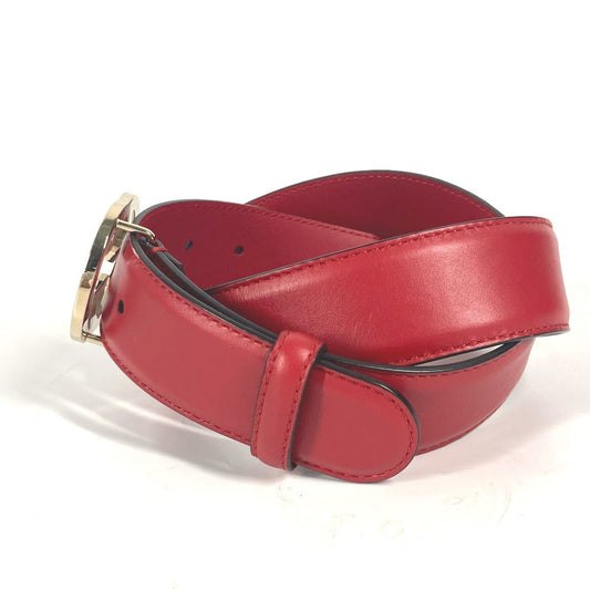 GUCCI belt 546386 leather gold GG Interlocking G Women 85 Used