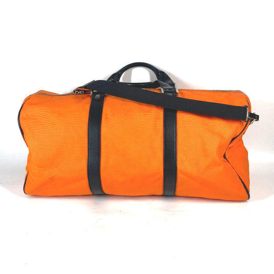 GUCCI Boston Duffel bag 012 0399 Leather / nylon Orange 2WAY Bag Shoulder Bag Bicolor logo