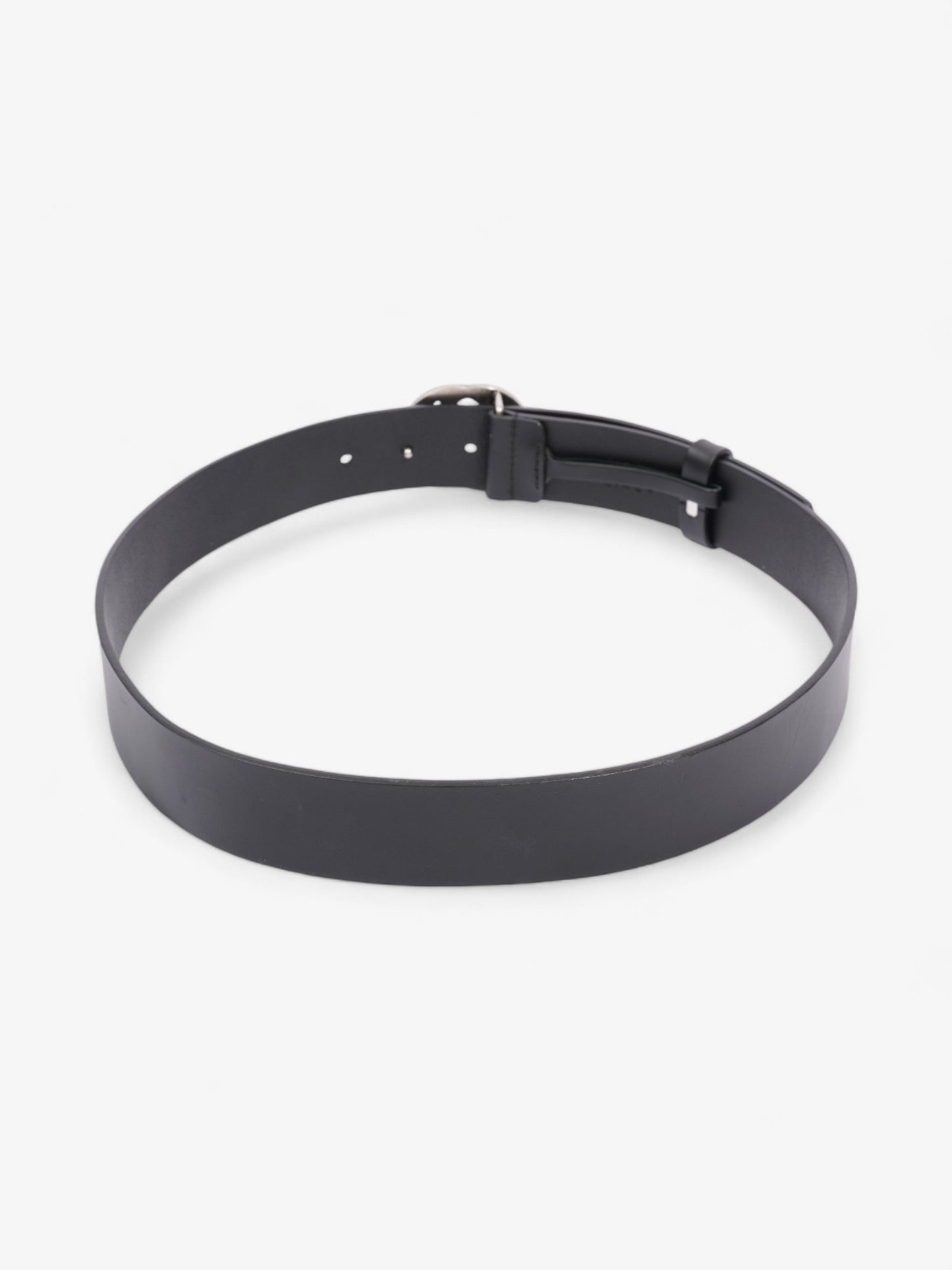 Gucci Interlocking G Belt Black / Silver Leather 80cm / 32"