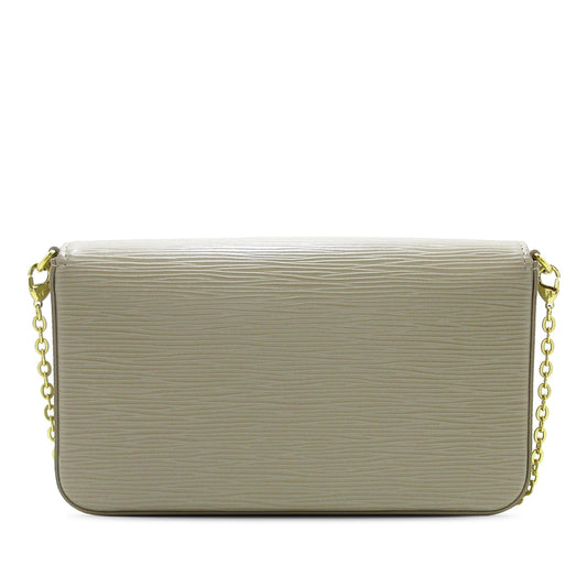 Gray Louis Vuitton Epi Pochette Felicie Crossbody Bag