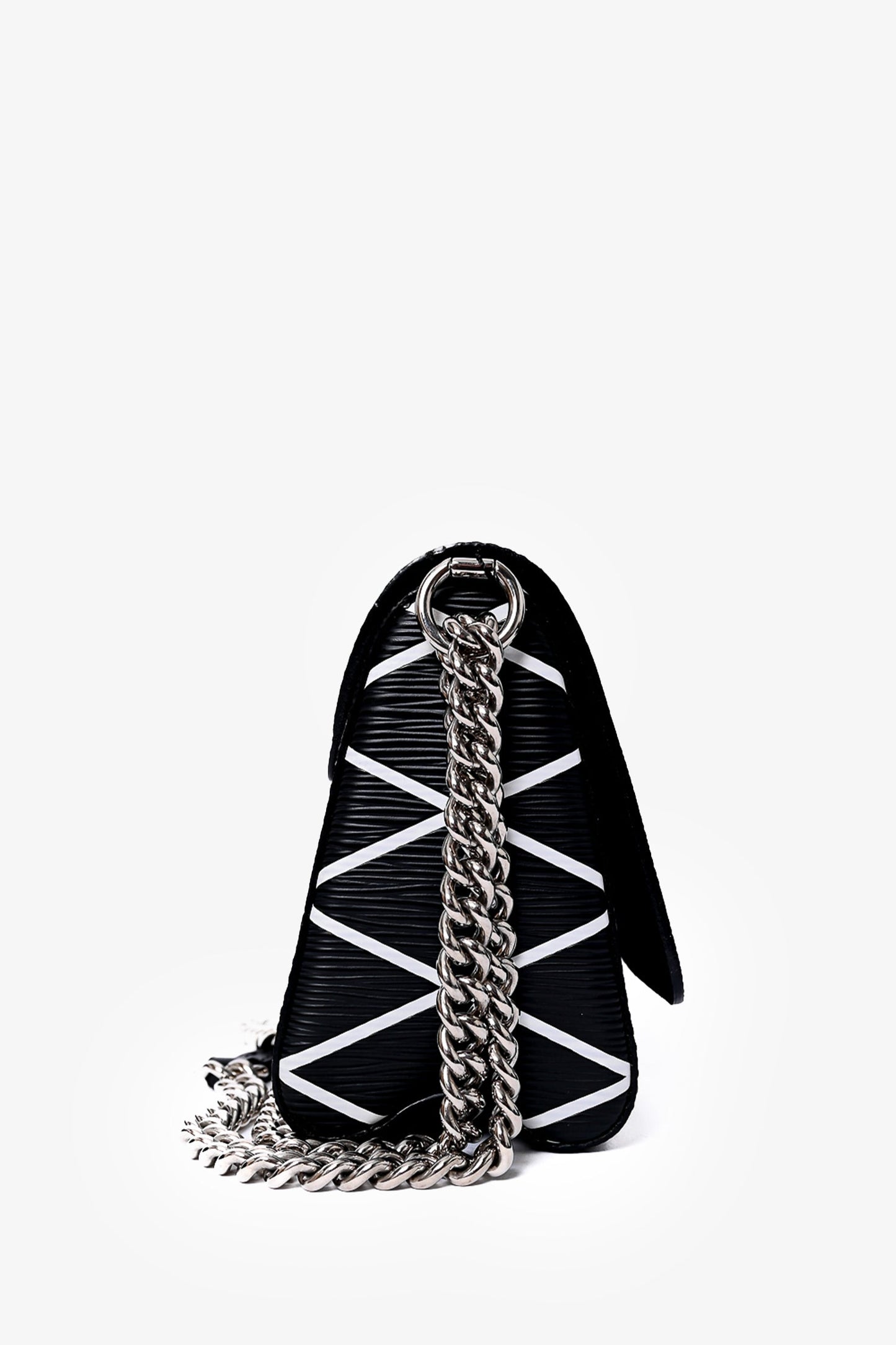 Louis Vuitton 2014 Black/White Malletage Leather Twist PM Shoulder Bag