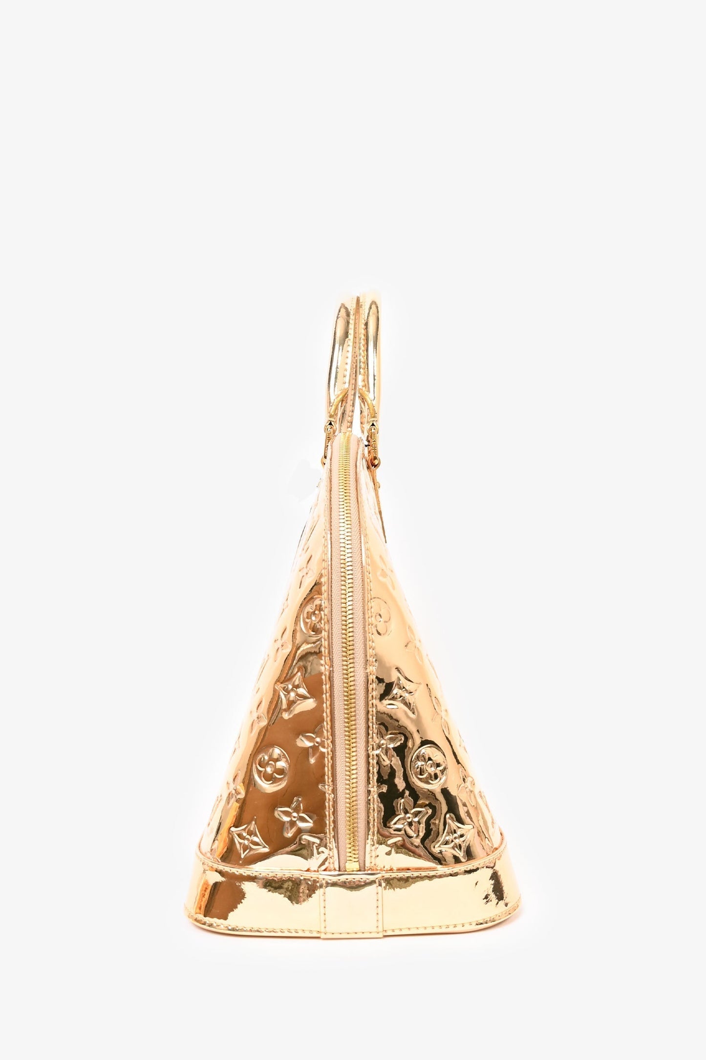 Louis Vuitton 2008 Gold Monogram Mirroire Alma GM Top Handle