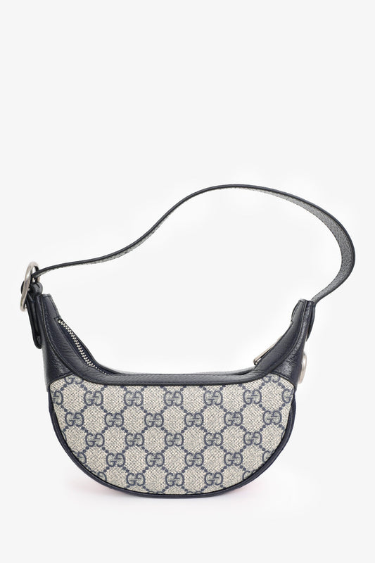Gucci Beige/Blue GG Supreme Ophidia Mini Bag