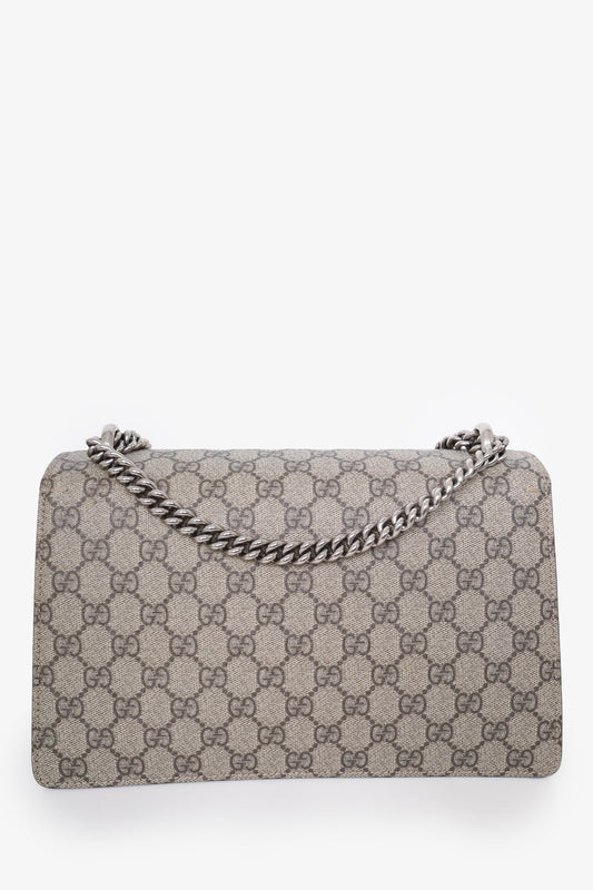Gucci Beige GG Supreme Medium Dionysus Shoulder Bag