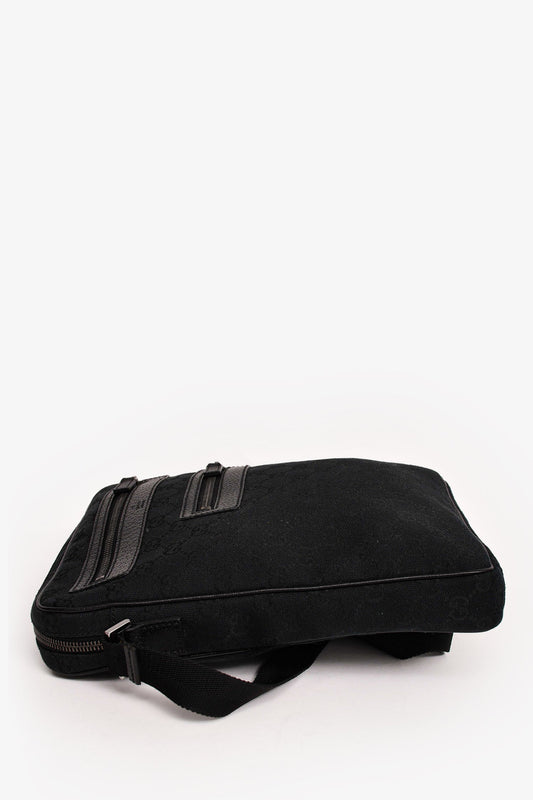 Gucci Black GG Supreme Canvas Messenger Bag