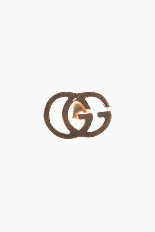 Gucci 18K Yellow Gold Running G Stud Earrings