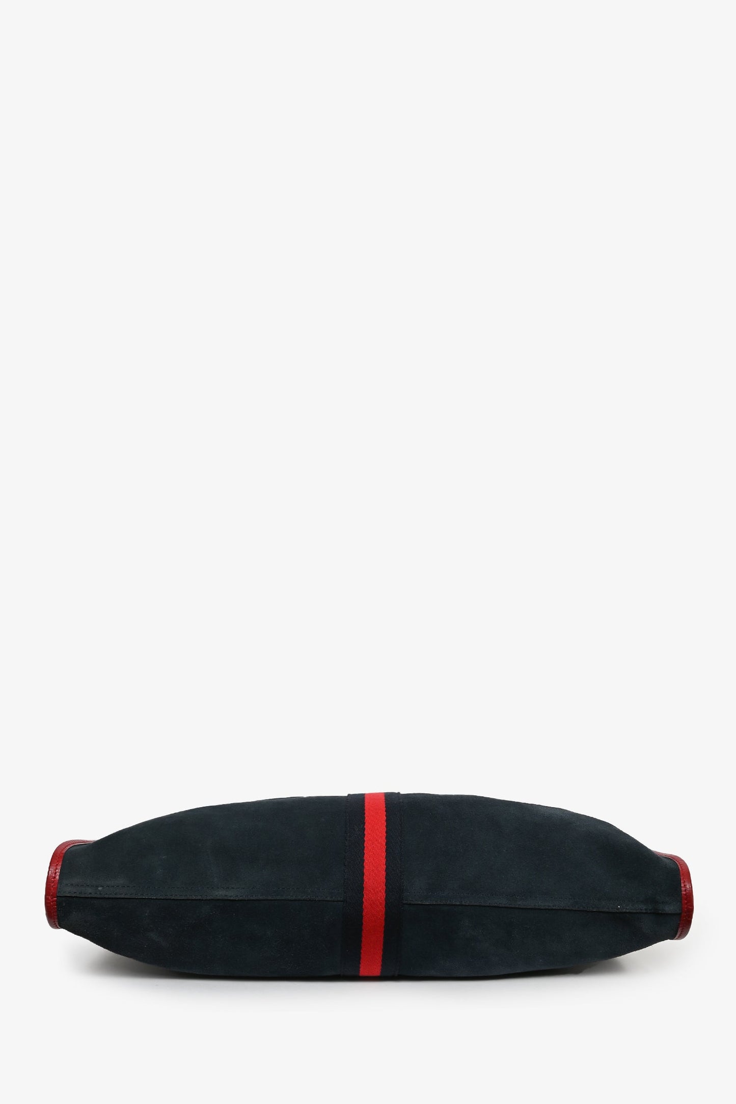 Gucci Blue Suede Red Leather Trimmed 'Rajah' Tote Bag