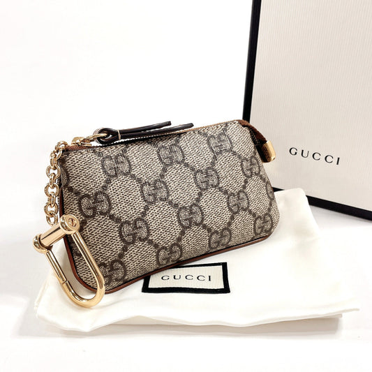 GUCCI Coin case 447964 GG Supreme Canvas gray unisex Used