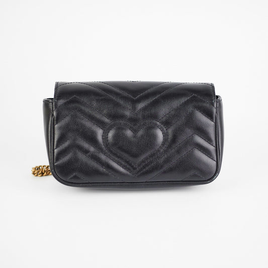 Gucci Black Super Mini Marmont