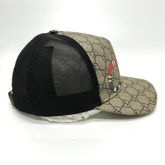 GUCCI cap 426887 GG Supreme Canvas beige Print GG mens 58 Used
