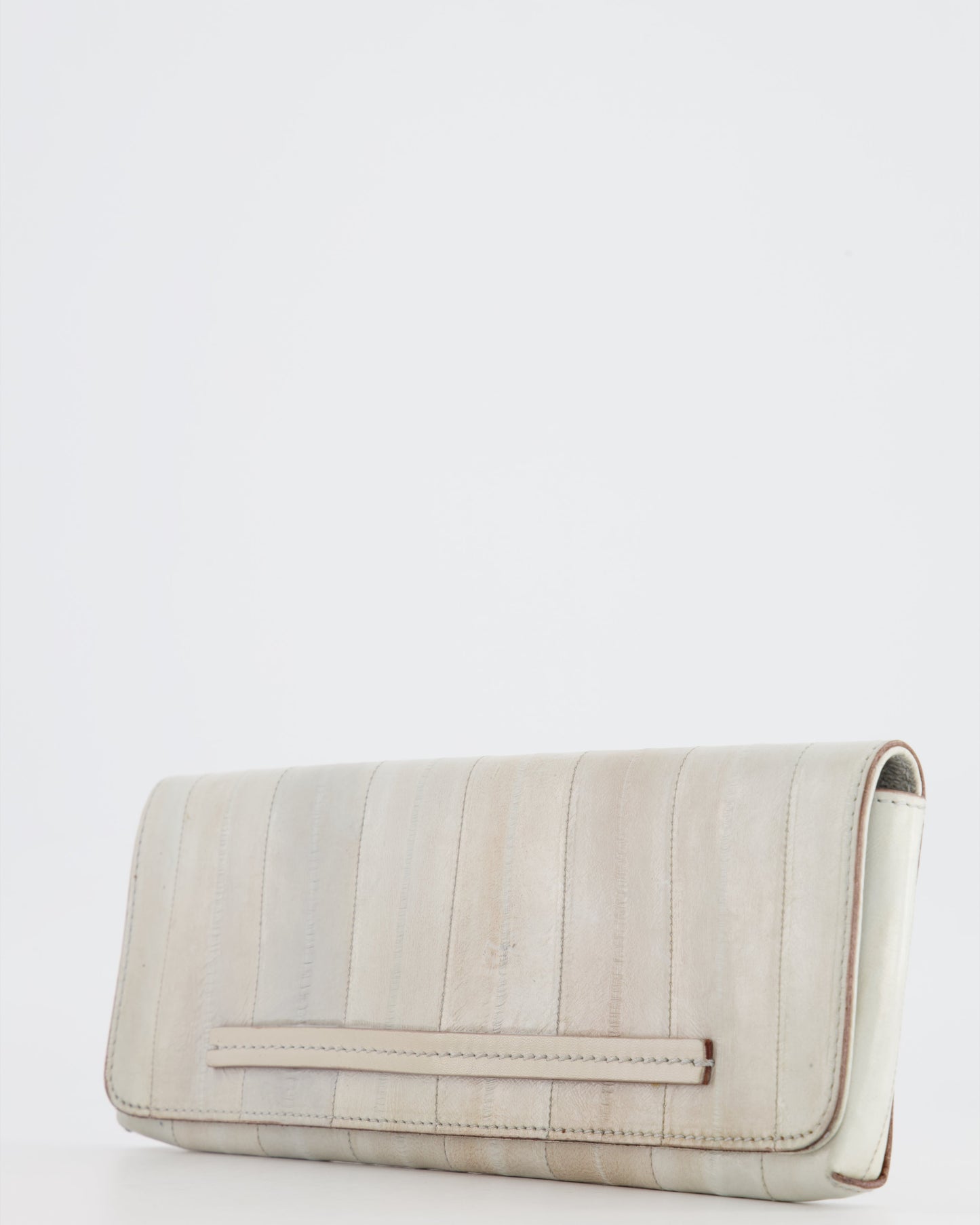 Gucci Light Grey Small Rectangular Leather Clutch Bag