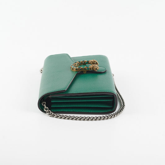 Gucci Dionysus Wallet On Chain Green
