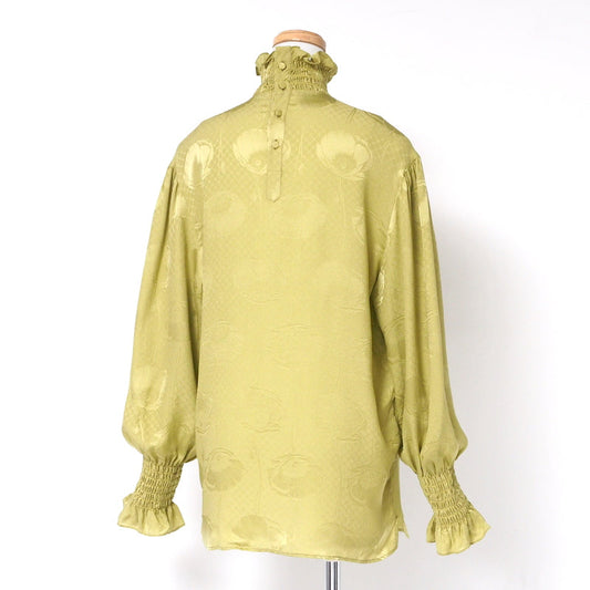 GUCCI blouse 592453 silk green 42