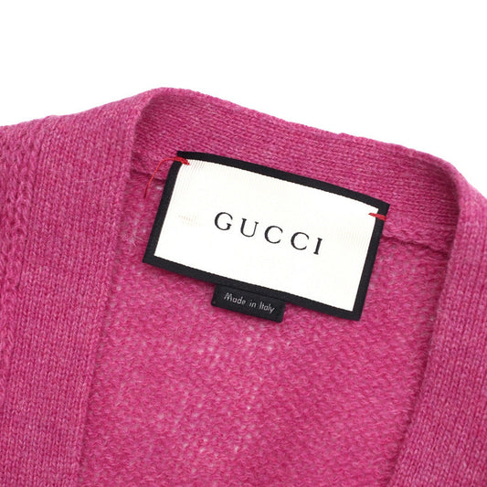 GUCCI cardigan 439224 wool pink M