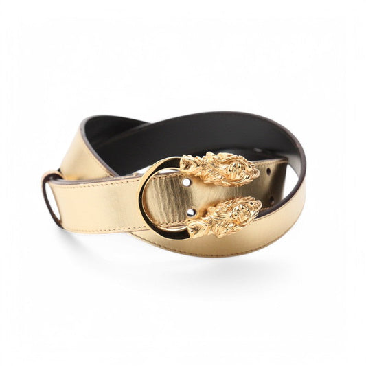 GUCCI belt 037・1766・1424 leather gold 75・30