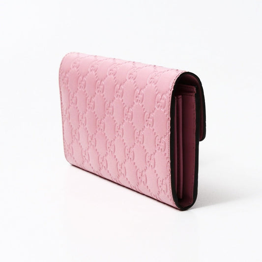 GUCCI Long Wallet Purse 369663・534563 leather pink