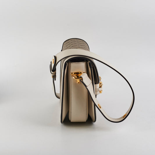 Gucci Horsebit 1955 Ivory Shoulder Bag
