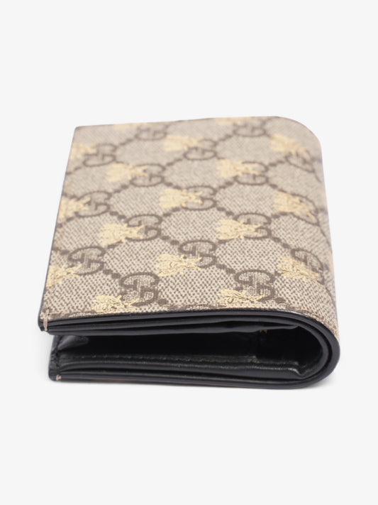 Gucci Card Case Wallet GG Supreme Bee Coated Canvas