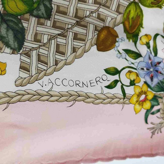 Gucci Colorful Floral Berry Print Extra Large Silk Scarf
