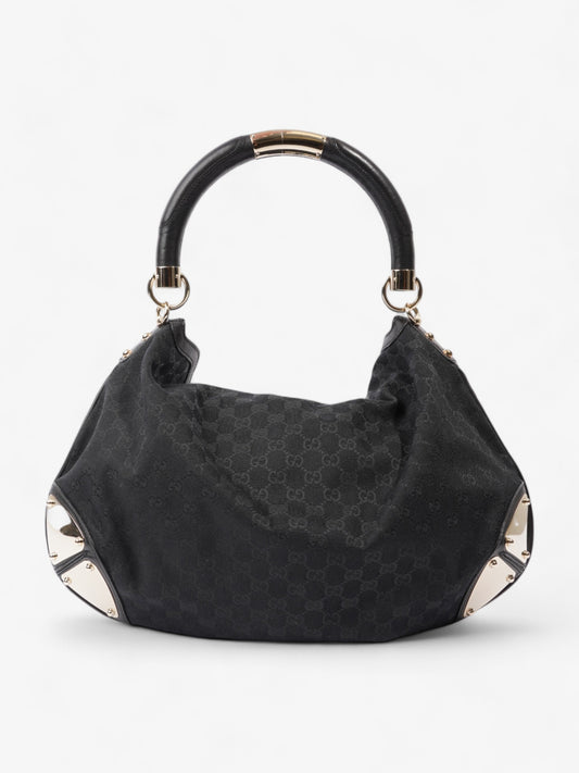 Gucci Indy Hobo Black Canvas