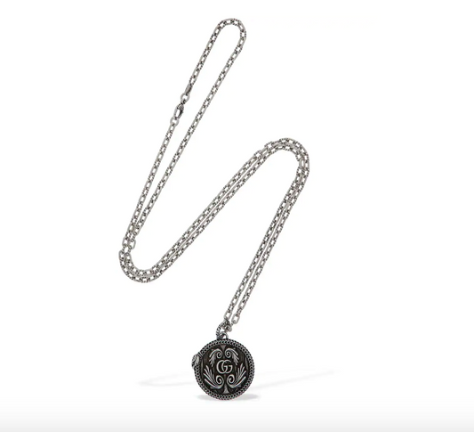 Gucci GG Marmont Pendant Necklace in Sterling Silver