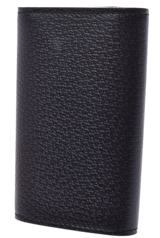 Gucci Interlocking GG Leather Key Case in Black