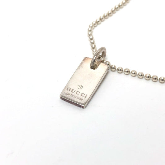 GUCCI bracelet SV925 Silver logo tag Women Used