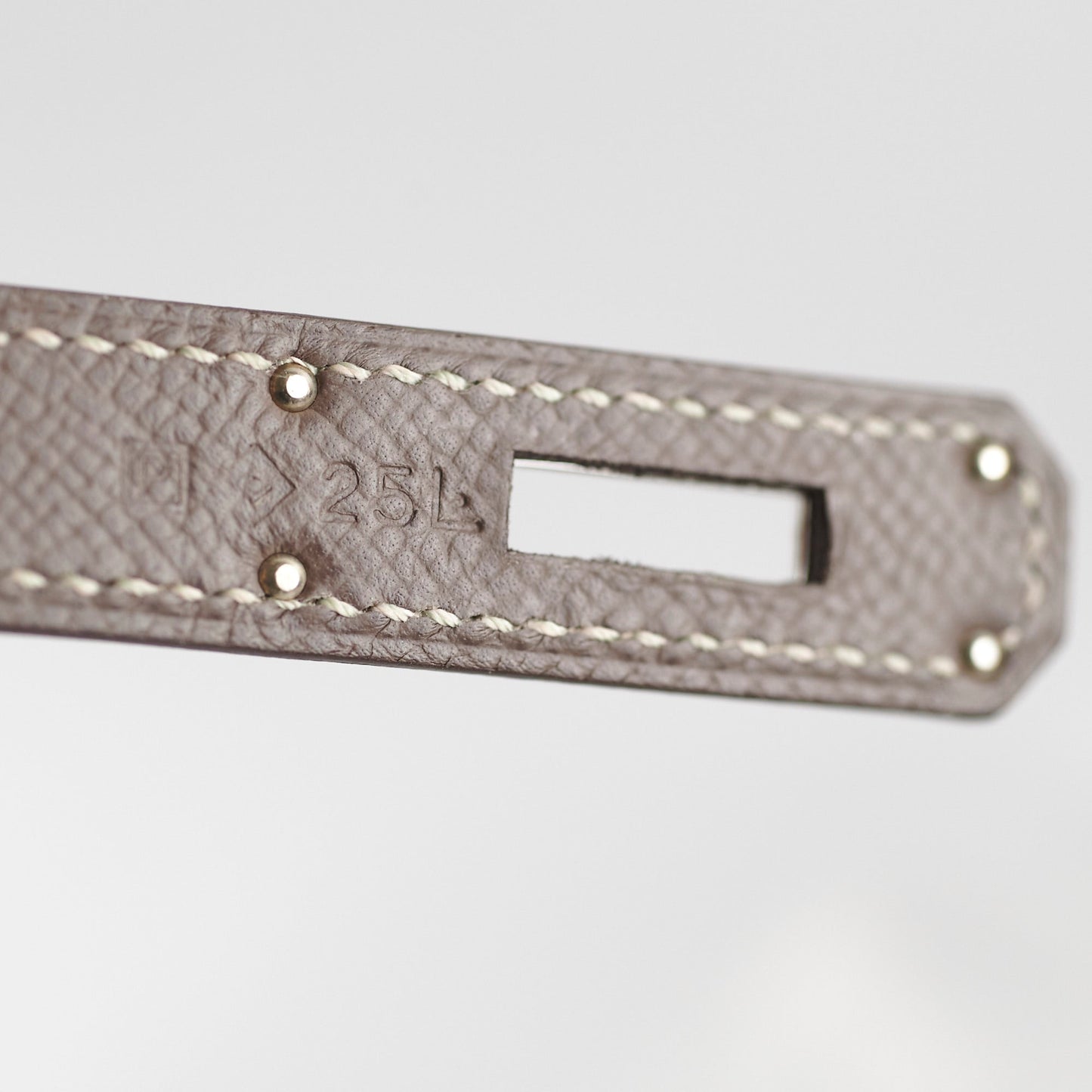 Hermes Kelly 35 Etoupe - P Square Stamp