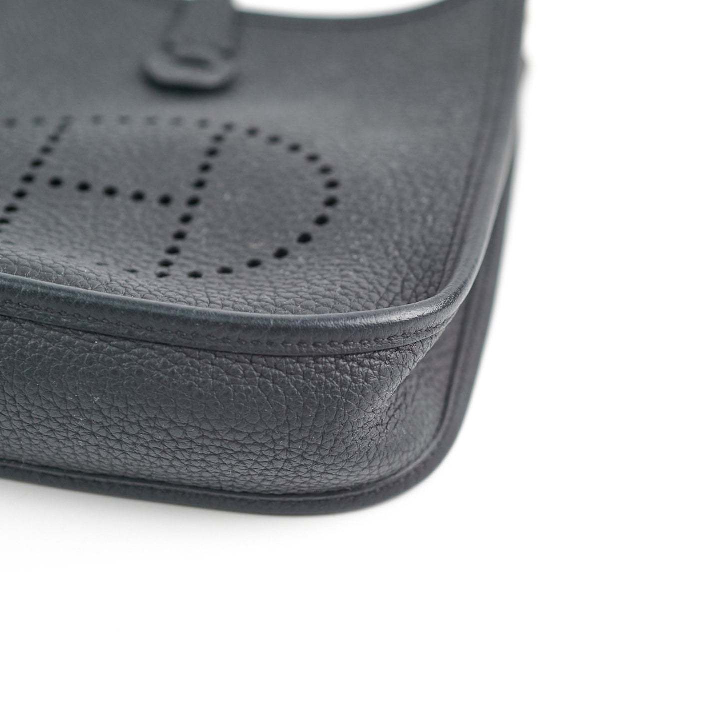 Hermes Mini Evelyn Clemence Black C Stamp