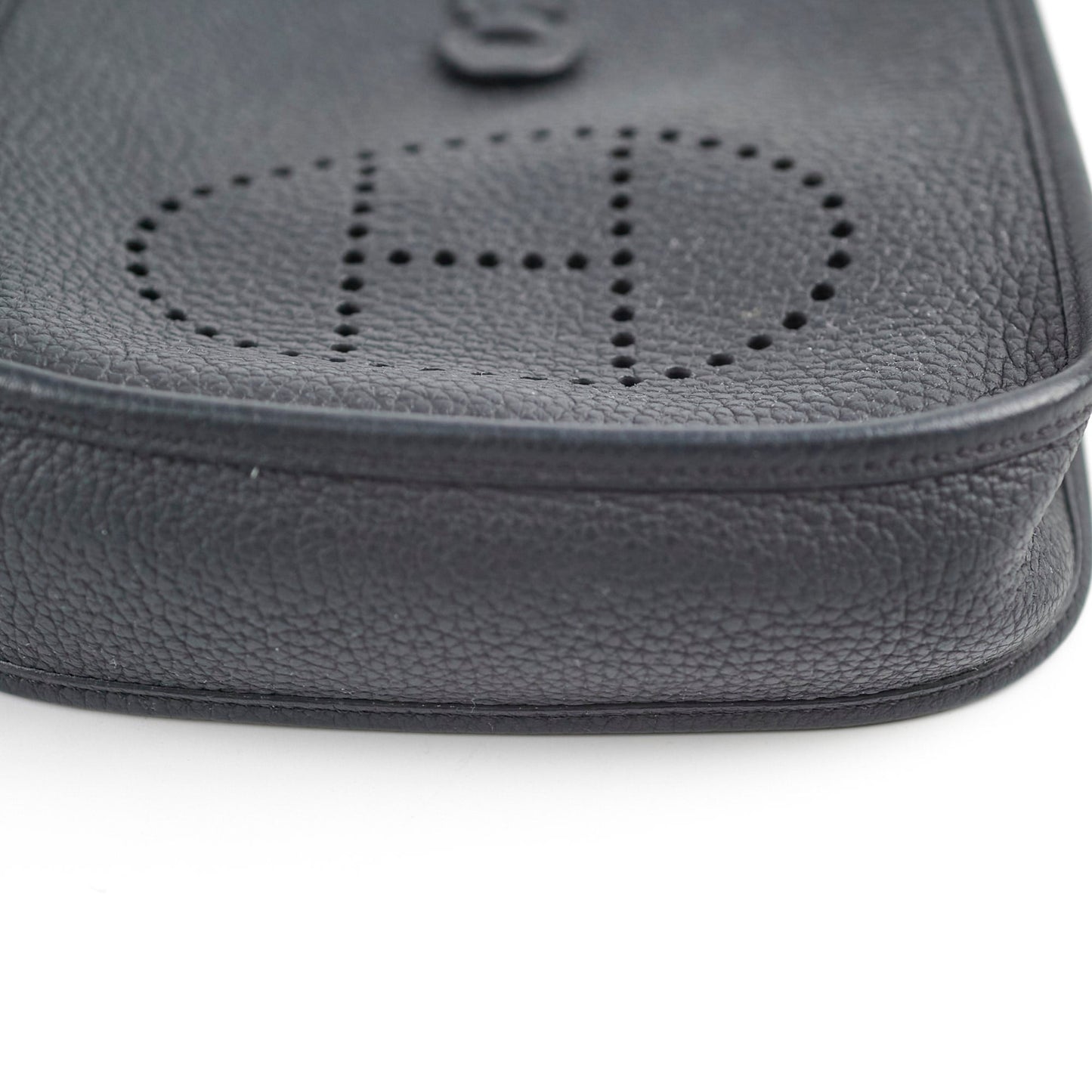 Hermes Mini Evelyn Clemence Black C Stamp