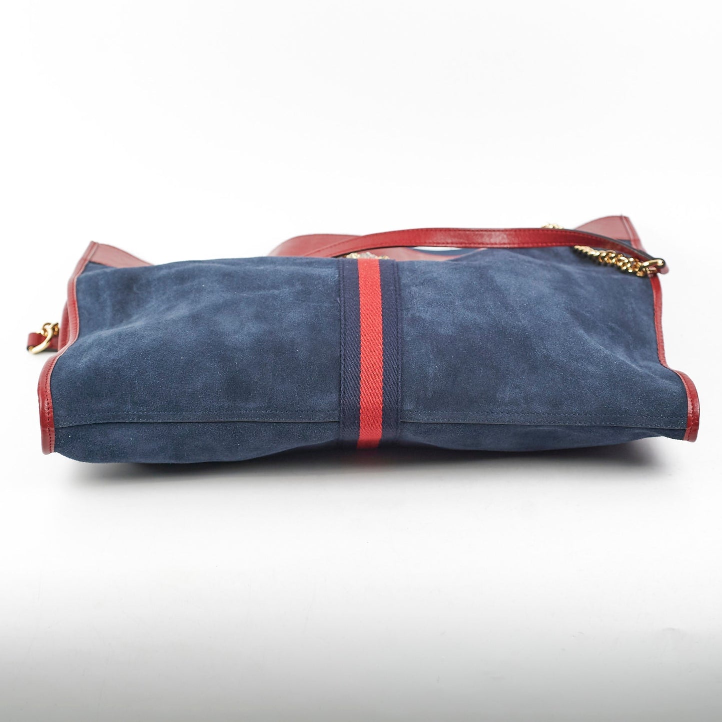 Gucci Rajah Suede Navy Shoulder Tote