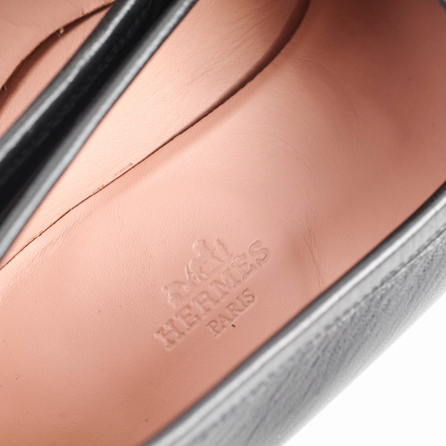Hermes Paris Loafers Black Size 41