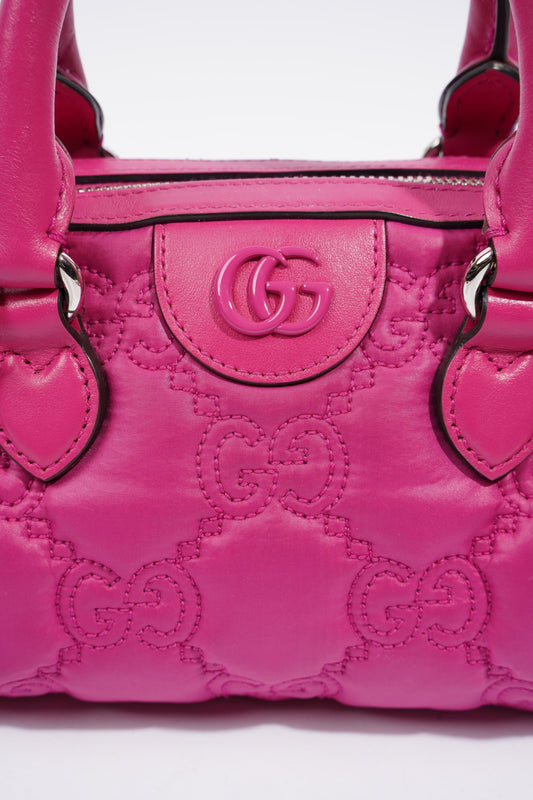 Gucci Bowler Bag Pink Leather Mini