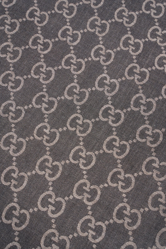 Gucci GG Supreme Scarf Grey Wool