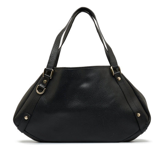 Black Gucci Abbey Leather Tote Bag