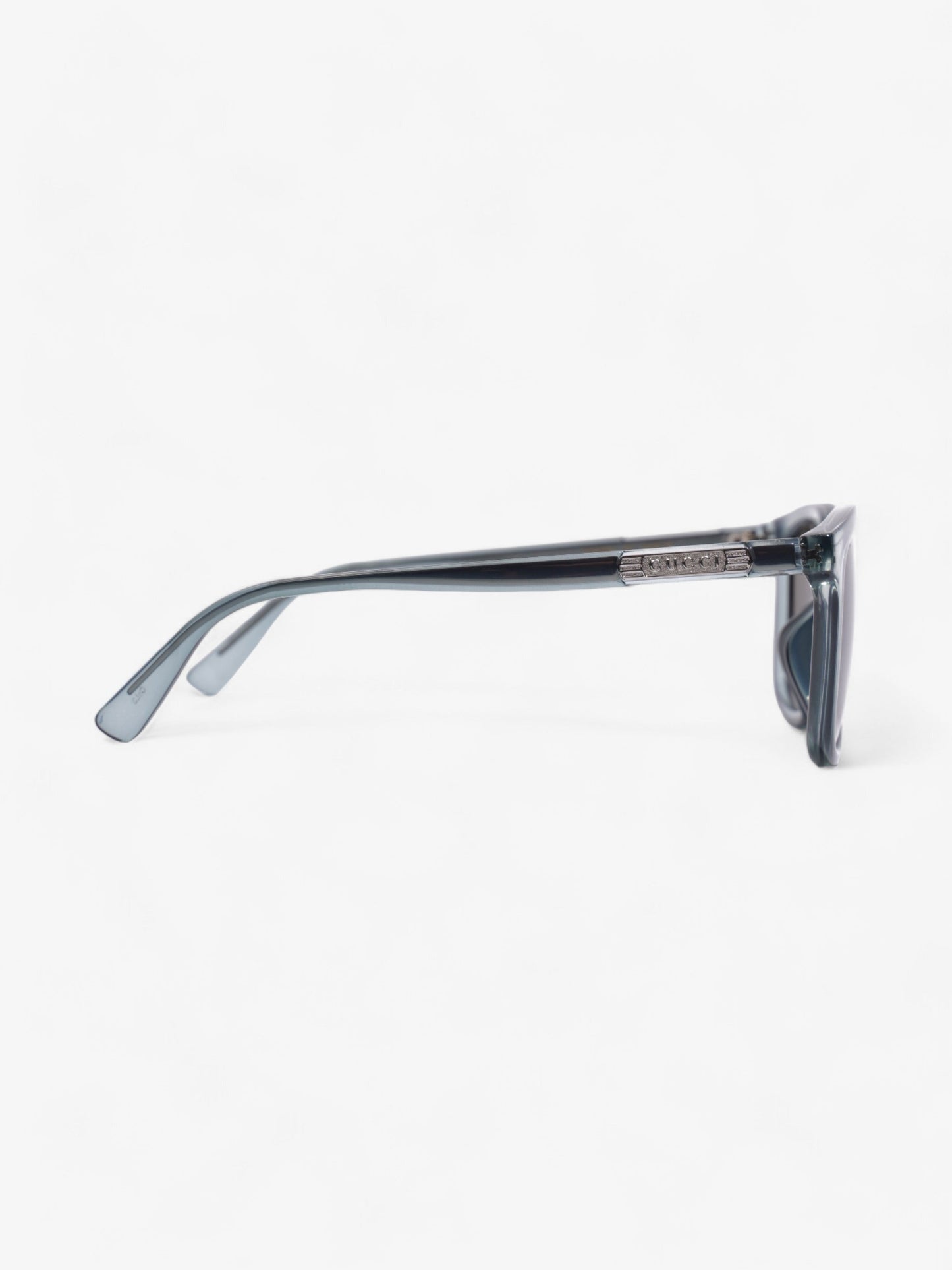 Gucci Clear Frame Sunglasses Blue Acetate 150mm