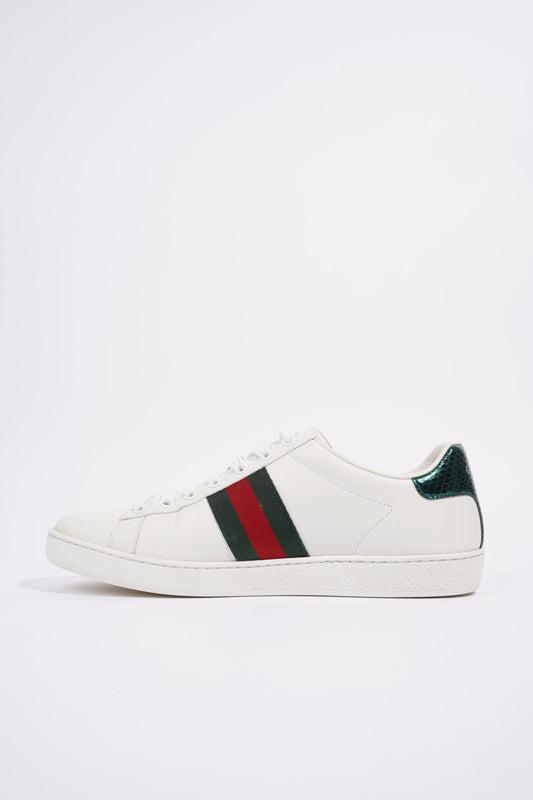 Gucci Ace Embroidered Bee White / Red / Green Leather EU 39 UK 6