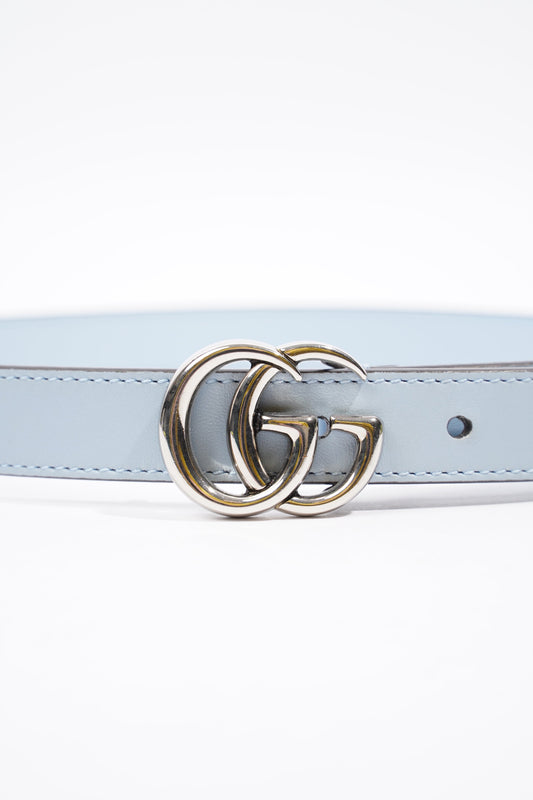 Gucci Interlocking Belt Baby Blue Leather 70cm 28"