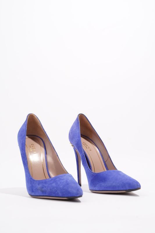 Gucci Adina Blue Suede EU 36.5 UK 3.5