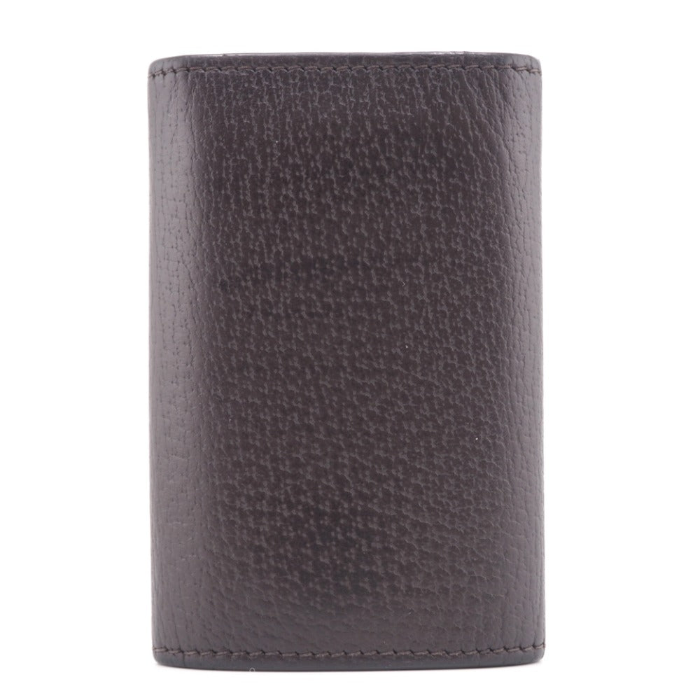 GUCCI Key case Key holder  435305 leather Brown six hooks GG Marmont unisex(Unisex) Used