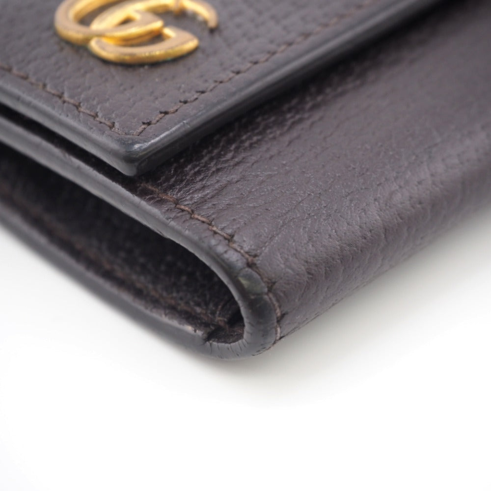 GUCCI Key case Key holder  435305 leather Brown six hooks GG Marmont unisex(Unisex) Used