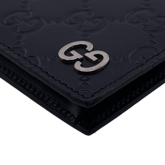 GUCCI Coin case 597560 leather black Card Case Guccisima unisex(Unisex) Used