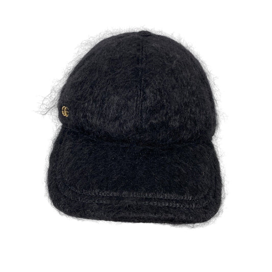 GUCCI cap 729349 wool black Baseball cap Double G Women(Unisex) L 58cm Used