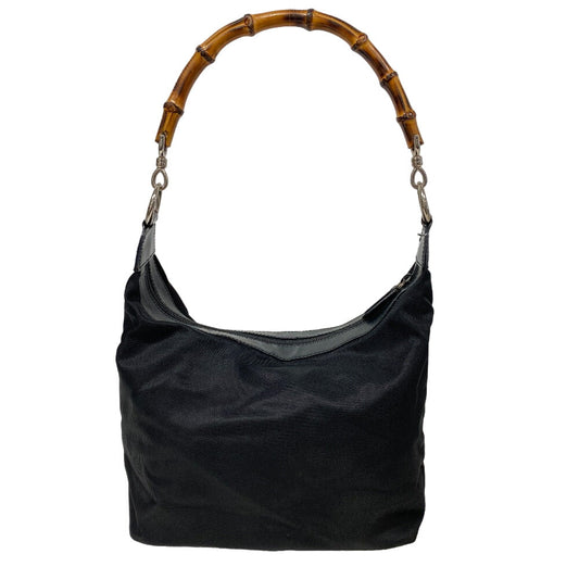 GUCCI Handbag Nylon black Bamboo Women Used