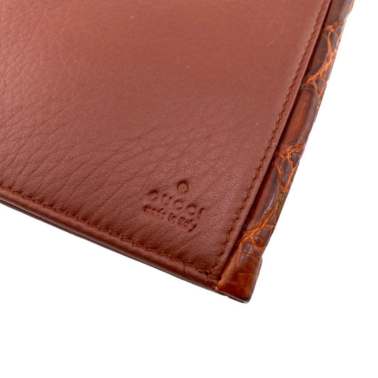 GUCCI Bifold Wallet 124559 leather Red Bamboo mens Used