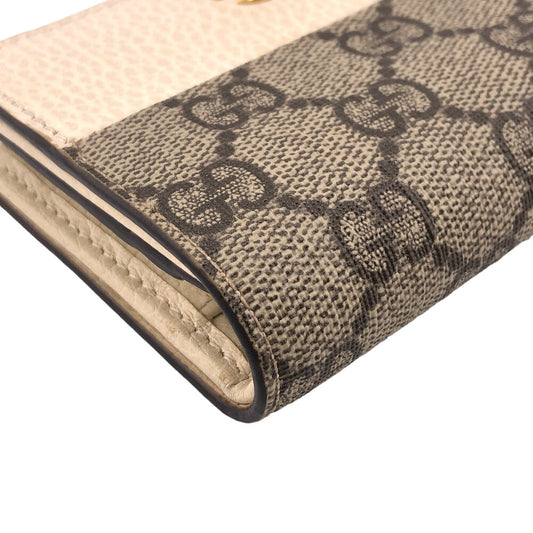 GUCCI Bifold Wallet 658610 PVC, Leather Brown Compact wallet GG Marmont Women Used