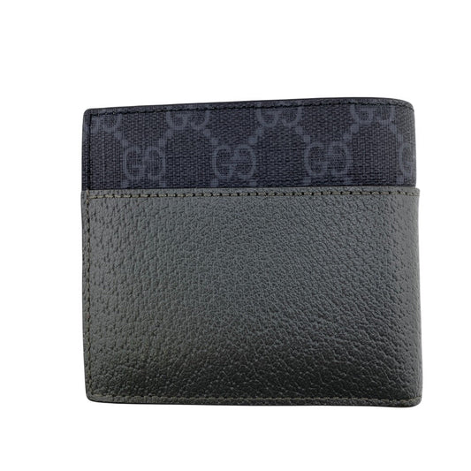 GUCCI Bifold Wallet 701417 Canvas, Leather black GG Supreme Coin wallet