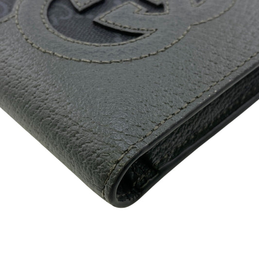 GUCCI Bifold Wallet 701417 Canvas, Leather black GG Supreme Coin wallet